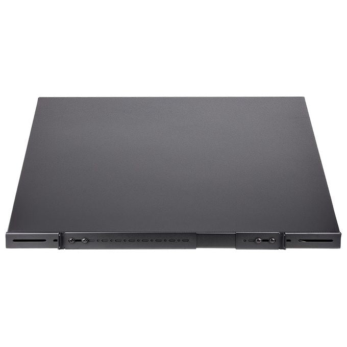 StarTech Ripiano per montaggio a rack regolabile 1U - Robusto ripiano per armadio server rack fisso - 80 kg