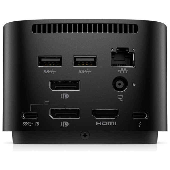 HP 4J0A2AAABB HP Thunderbolt Dock 120W G4 Docking station con 4 porte USB 3.0 1 porta USB-C Thunderbolt 4 2 DisplayPort 1 HDMI LAN Gigabit ricarica fino a 100W colore Nero