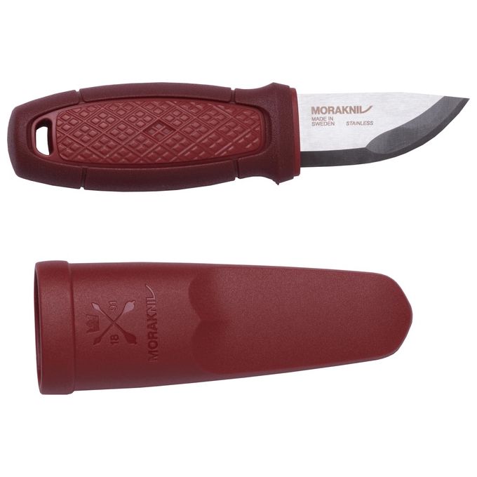 Morakniv M-12648 Eldris Coltello a Lama Fissa Acciaio Sandvik 12C27 Impugnatura in Polimero con Gomma TPE Fodero Incluso colore Rosso