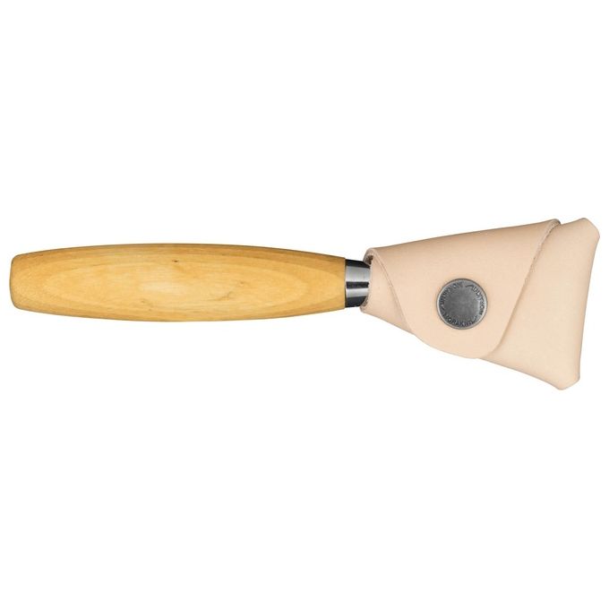 Morakniv 13385 Hook Knife 164 Coltello per Intaglio Lama Acciaio Inossidabile 12C27 Manico Betulla Oleata Fodero in Pelle colore Naturale