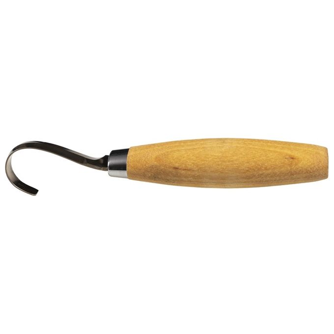 Morakniv 13385 Hook Knife 164 Coltello per Intaglio Lama Acciaio Inossidabile 12C27 Manico Betulla Oleata Fodero in Pelle colore Naturale