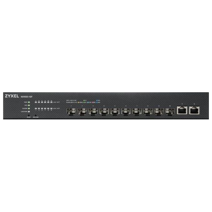 ZYXEL XS1930-12F-ZZ0101F Switch Gestito Intelligente 12 Porte 10G SFP+ e Multi-Gigabit NebulaFlex colore Nero