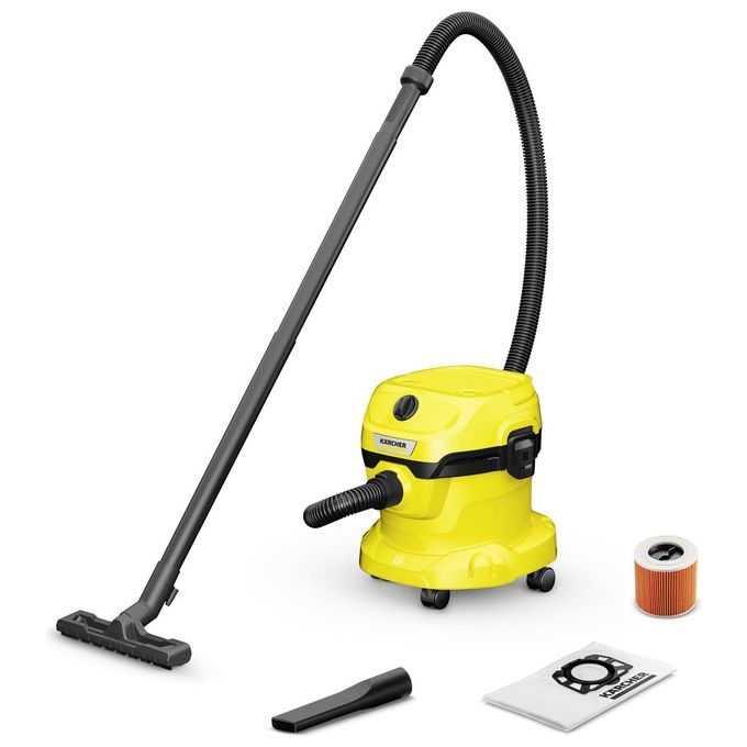 Kärcher 1.628-009.0 WD 2 Plus Aspirapolvere Solidi Liquidi 12 L 1000W Funzione Soffiante colore Nero Giallo