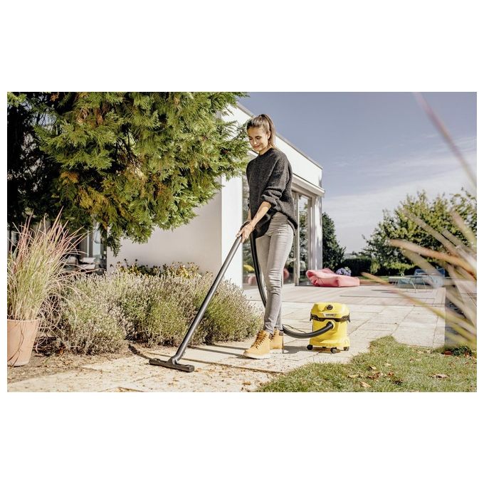 Kärcher 1.628-009.0 WD 2 Plus Aspirapolvere Solidi Liquidi 12 L 1000W Funzione Soffiante colore Nero Giallo
