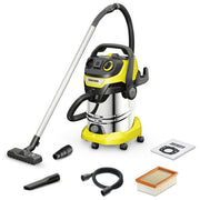 Kärcher 1.628-360.0 WD 6 P S V-30-6-22-T Aspirapolvere Multifunzione Secco e Bagnato 30 L 1300 W colore Nero Acciaio inossidabile Giallo