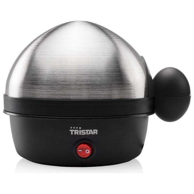 Tristar Cuociuova EK-3076 con Coperchio in Acciaio Inox per 7 Uova Pratico e Veloce