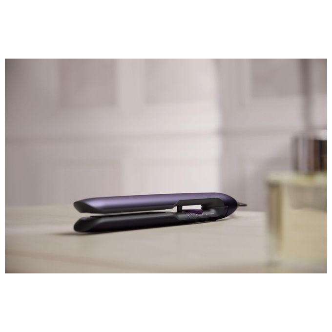 Philips BHS752-00 Serie 7000 Piastra per capelli ceramica ionica 230 °C riscaldamento 30 s cavo girevole spegnimento automatico colore Viola