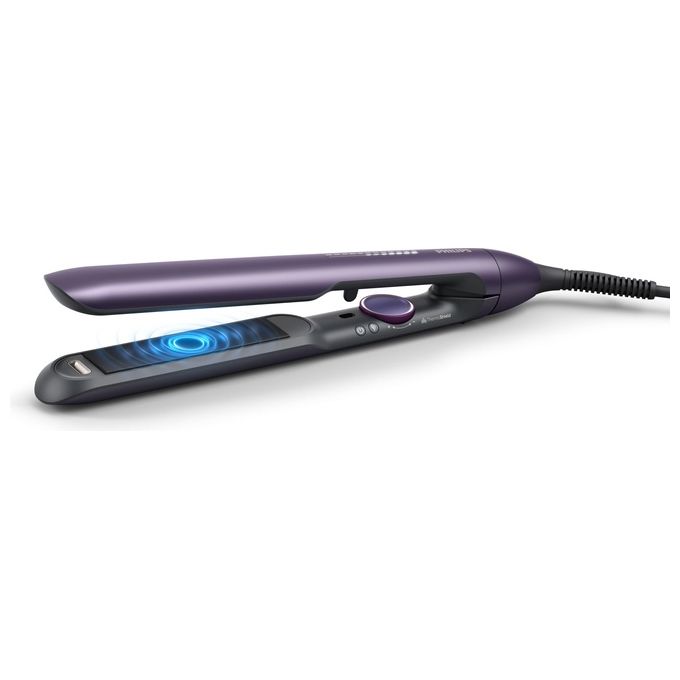 Philips BHS752-00 Serie 7000 Piastra per capelli ceramica ionica 230 °C riscaldamento 30 s cavo girevole spegnimento automatico colore Viola