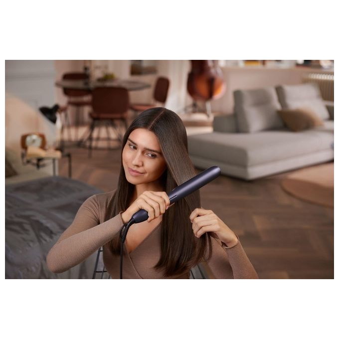Philips BHS752-00 Serie 7000 Piastra per capelli ceramica ionica 230 °C riscaldamento 30 s cavo girevole spegnimento automatico colore Viola