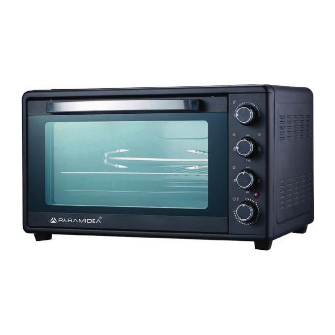 PYRAMID ITALIA 204574 Forno Elettrico Ventilato 50 L 2000 W con Girarrosto (60x41x49 cm) colore Nero