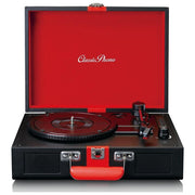 Lenco TT-110 Giradischi Valigetta Semiautomatico 33 45 78 rpm Bluetooth 5.0 Altoparlanti Integrati 4W colore Nero Rosso