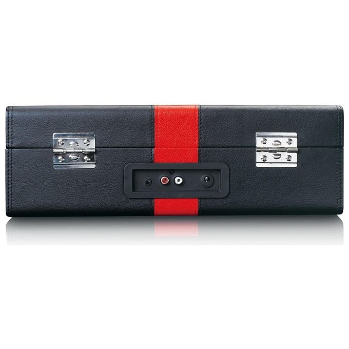 Lenco TT-110 Giradischi Valigetta Semiautomatico 33 45 78 rpm Bluetooth 5.0 Altoparlanti Integrati 4W colore Nero Rosso