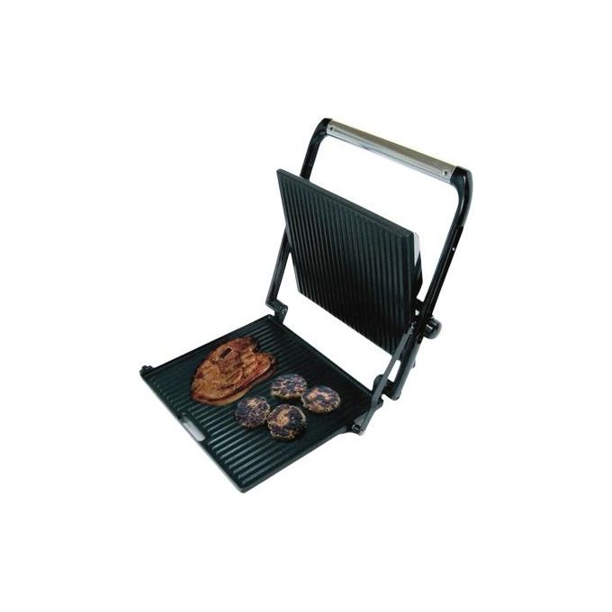 Pyramidea BB2088 Bistecchiera Basculante Elettrica 2 Piastre Antiaderenti 2000 W con Coperchio e Maniglia Termoisolata colore Nero Acciaio satinato
