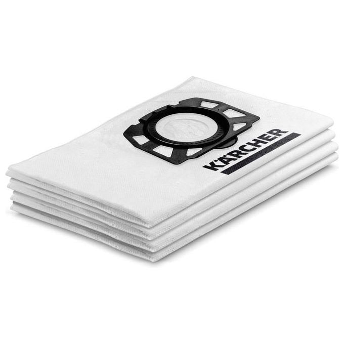 Karcher 2.863-314.0 Sacchetti Filtro In Vello Compatibili con Aspiratori Solidi Liquidi della Gamma WD 2 e WD 3 Grigio