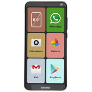 Brondi AMICOXLBLACK Amico Smartphone XL 6'' Dual SIM 4G Android 11 Go 2 GB RAM 16 GB MicroSD Wi-Fi GPS colore Nero