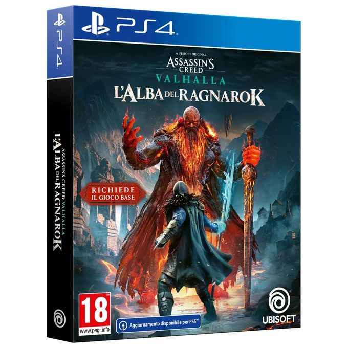 Ubisoft 3307216234425 Assassin's Creed Valhalla L'Alba del Ragnarok Add-On Digitale per PlayStation 4 Codice Download Incluso 4 Litografie colore Nero
