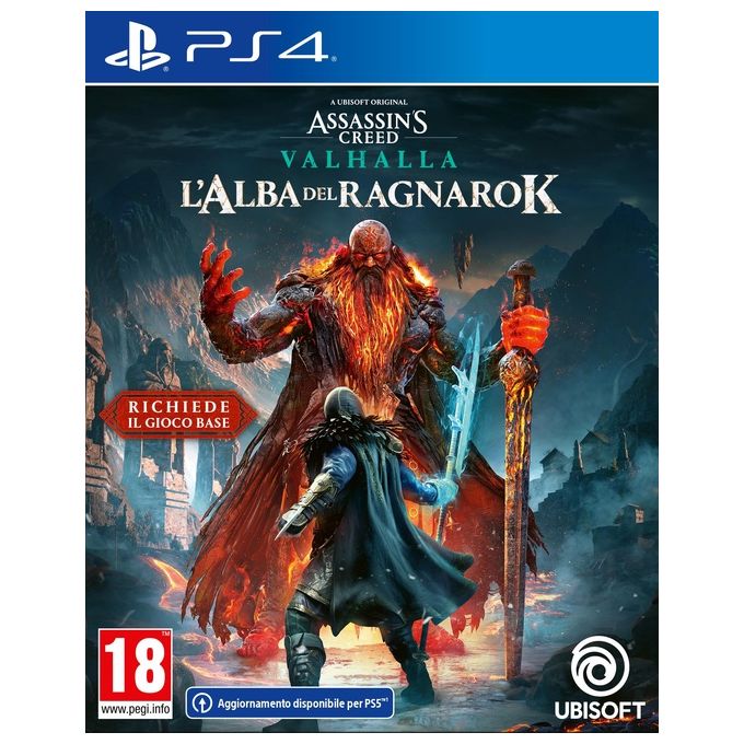 Ubisoft 3307216234425 Assassin's Creed Valhalla L'Alba del Ragnarok Add-On Digitale per PlayStation 4 Codice Download Incluso 4 Litografie colore Nero