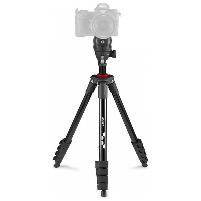 Joby JB01761-BWW Compact Action Treppiede per Fotocamera e Smartphone Portata 1.5 Kg Testa a Sfera con Sgancio Rapido colore Nero