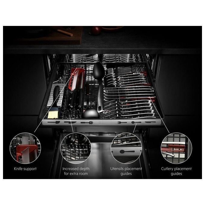 AEG FSS75747P Serie 7000 Lavastoviglie Incasso 14 coperti Classe B 42 dB AirDry Motore Inverter GlassCare (82x60x56 cm) colore Nero