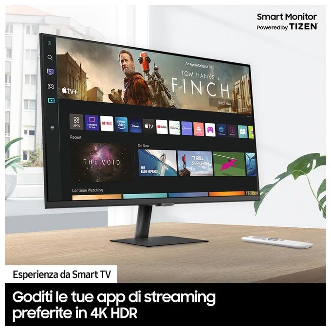 Samsung LS32BM700UUXEN Smart Monitor M7 32'' UHD 4K VA 3840x2160 60Hz Smart TV Tizen WiFi Bluetooth HDMI colore Nero
