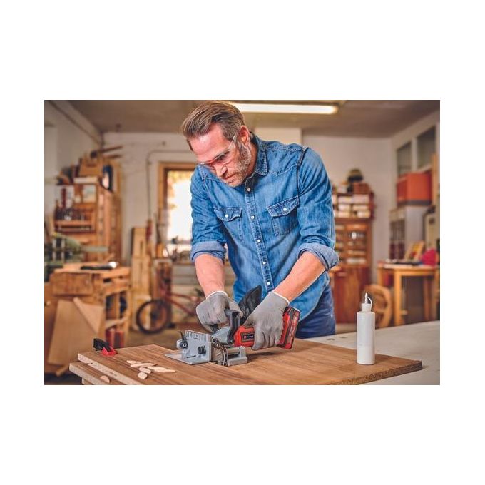 Einhell TE-BJ 18 LI SOLO Fresatrice Orizzontale a Batteria 18V 20mm profondita' 6 livelli Power X-Change colore Nero