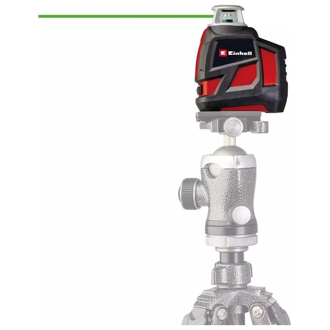 Einhell 2270119 TE-LL 360 G Livella lineare Laser verde 40 m Autolivellamento ±4° Precisione 0,5 mm-m colore Nero Rosso