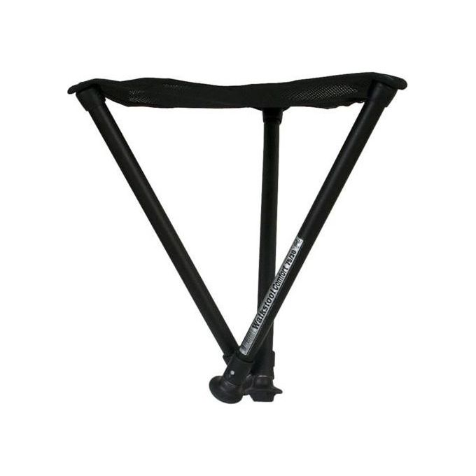 Walkstool WS 30 Modello Comfort Sgabello Pieghevole in Alluminio 3 Piedi Regolabili Altezza Seduta 75 cm Carico Massimo 250 Kg Prodotto in Svezia colore Nero e Grigio