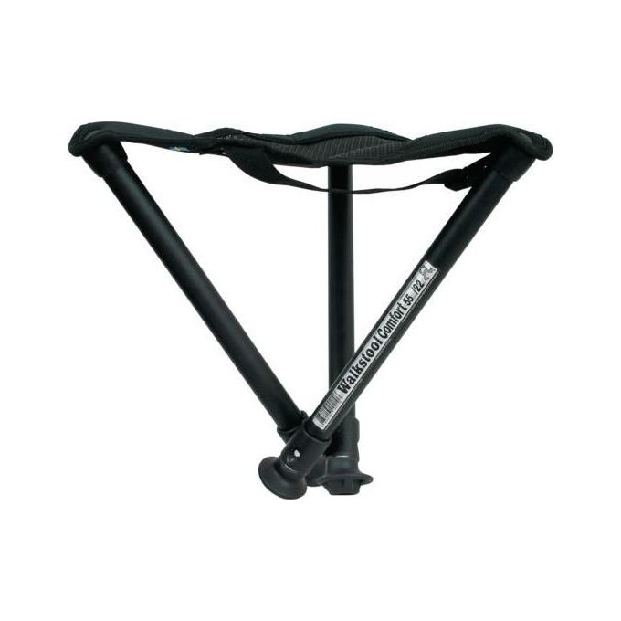 Walkstool 3453 Comfort Sgabello da campeggio 3 gambe regolabile in altezza 225 Kg peso 800 g colore Nero