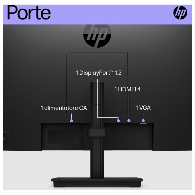 HP 64W30AA#ABB P22h G5 Monitor PC 21.5'' Full HD 1920x1080 IPS 75Hz Altoparlanti integrati colore Nero