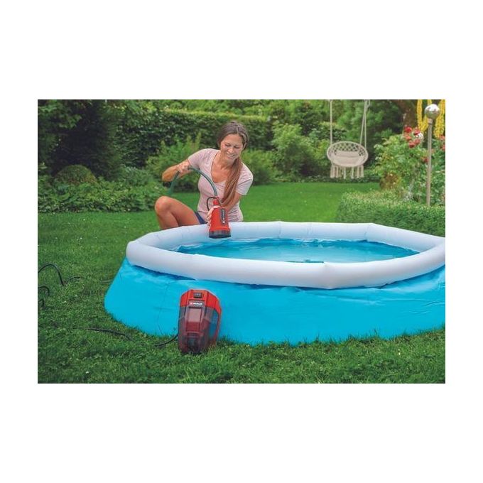 Einhell 4181560 GE-SP 18 LL Li - Solo Pompa per acque chiare a batteria 4500 l-h 18 V colore Nero Rosso