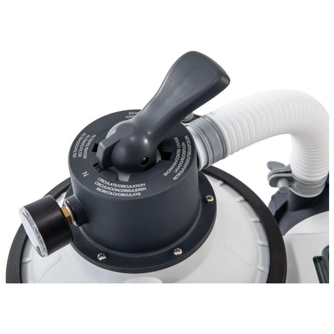 Intex 26642 Krystal Clear Pompa Filtro a Sabbia 3500 L-h Flusso Sistema 2000 L-h Timer 24h Hydro Aeration colore Bianco