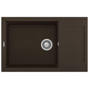 Elleci LMY31078 Easy 310 Lavello Metaltek Espresso Marrone da incasso Gocciolatoio Reversibile 1 Vasca 78x50cm
