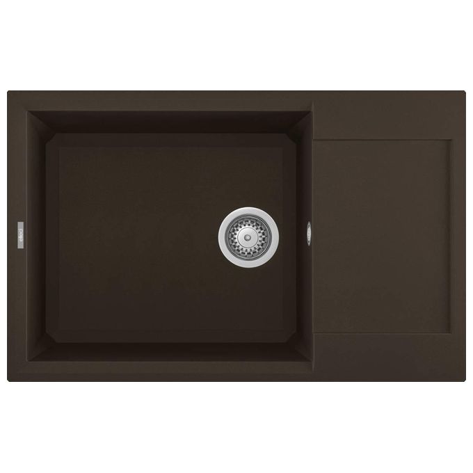 Elleci LMY31078 Easy 310 Lavello Metaltek Espresso Marrone da incasso Gocciolatoio Reversibile 1 Vasca 78x50cm