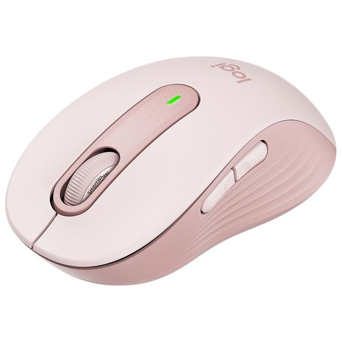 Logitech 910-006254 Signature M650 Mouse Wireless Bluetooth 2.4 GHz 4000 DPI 5 Pulsanti Silenzioso con Ricevitore Nano colore Rosa
