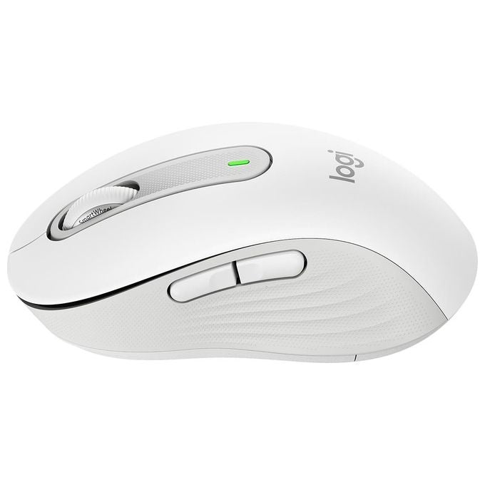 Logitech 910-006255 Signature M650 Mouse Wireless Bluetooth Ottico 2000 DPI Clic Silenziosi colore Bianco