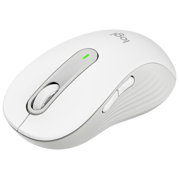 Logitech 910-006238 Signature M650 L Mouse Wireless Scrolling Intelligente 4000 DPI Connettivita' Bluetooth e Logi Bolt Batteria 24 Mesi Clic Silenziosi colore Bianco