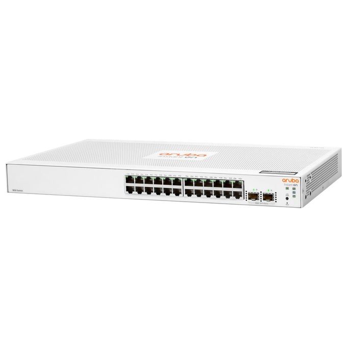 HPE JL812A Aruba Instant On 1830 Switch Gestito L2 24 Porte Gigabit 2 Slot SFP 52 Gbit-s 1U