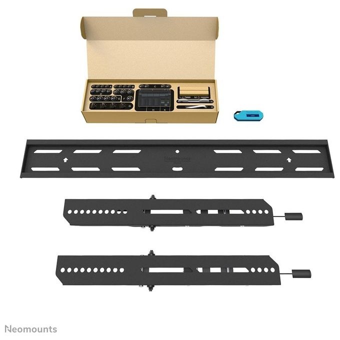 Neomounts WL30S-850BL16 LEVEL Supporto TV a Parete Fisso per Schermi 42''-86'' VESA 100x100-600x400 mm Regolazione Altezza 0-20 mm Sistema Magnetico Pull and Release colore Nero