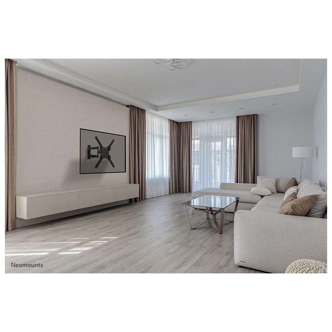 Neomounts WL40-550BL14 Supporto TV a Parete Full Motion per Schermi 40-55 Pollici VESA 100x100 a 400x400 Inclinabile e Girevole con Sistema Easy Release colore Nero
