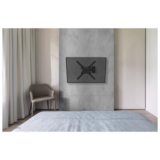 Neomounts WL40-550BL14 Supporto TV a Parete Full Motion per Schermi 40-55 Pollici VESA 100x100 a 400x400 Inclinabile e Girevole con Sistema Easy Release colore Nero