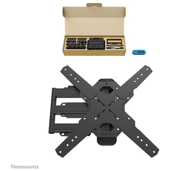 Neomounts WL40S-850BL14 Supporto TV a parete Full Motion 40-65'' 40 Kg VESA 100x100-400x400 Inclinazione -2°-+12° Rotazione 45° colore Nero
