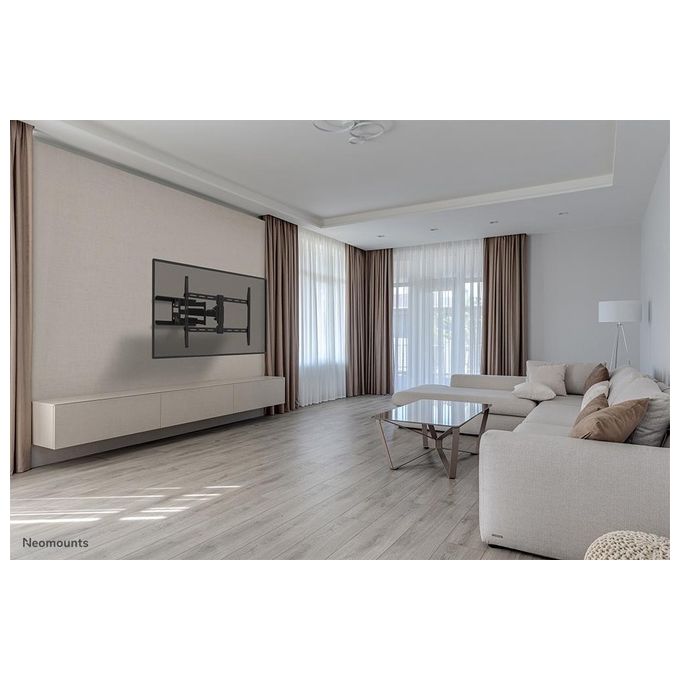 Neomounts WL40-550BL18 Supporto TV a parete Full Motion per schermi 43-75'' con regolazione inclinazione e rotazione fino a 54° e gestione cavi integrata colore Nero