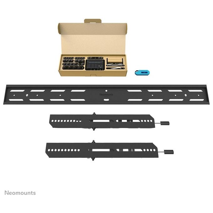 Neomounts WL30S-850BL18 Supporto TV a Parete Fisso per Schermi 43''-86'' VESA 100x100-800x400 mm Regolazione Altezza 0-20 mm Distanza dal Muro 3.3 cm colore Nero