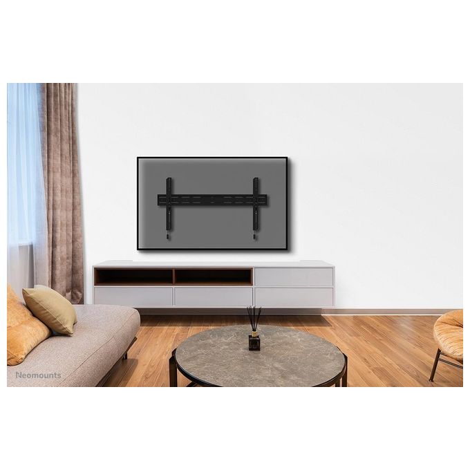 Neomounts WL30S-850BL18 Supporto TV a Parete Fisso per Schermi 43''-86'' VESA 100x100-800x400 mm Regolazione Altezza 0-20 mm Distanza dal Muro 3.3 cm colore Nero