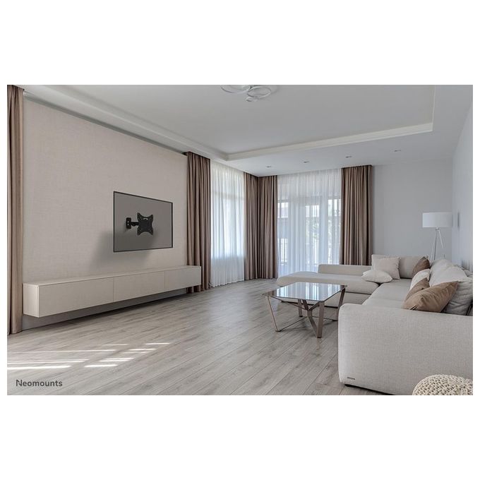 Neomounts WL40-540BL12 Supporto TV a parete Movimento completo Schermi 32-55'' VESA 100x100-200x200 Inclinazione -2°-+12° Rotazione 30° colore Nero