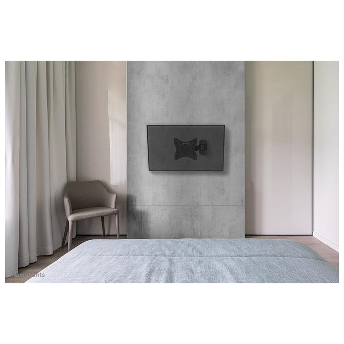 Neomounts WL40-540BL12 Supporto TV a parete Movimento completo Schermi 32-55'' VESA 100x100-200x200 Inclinazione -2°-+12° Rotazione 30° colore Nero