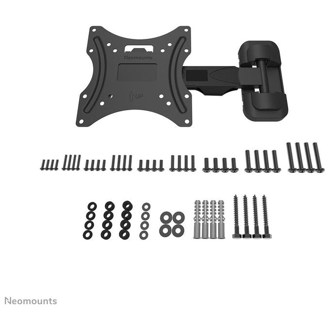 Neomounts WL40-540BL12 Supporto TV a parete Movimento completo Schermi 32-55'' VESA 100x100-200x200 Inclinazione -2°-+12° Rotazione 30° colore Nero
