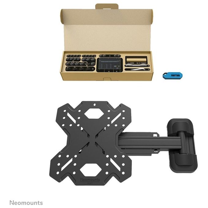 Neomounts by Newstar WL40S-840BL12 Supporto a Parete Full Motion per Schermi 32-55'' VESA 100x100-200x200 Inclinabile e Girevole con Gestione Cavi colore Nero