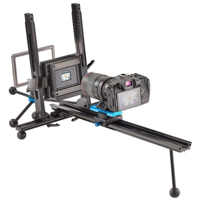 Novoflex MS-FILMCOP Duplicatore di Diapositive e Negativi per MS-MACRO-REPRO con Maschere 5x5 cm e 24x36 mm colore Nero