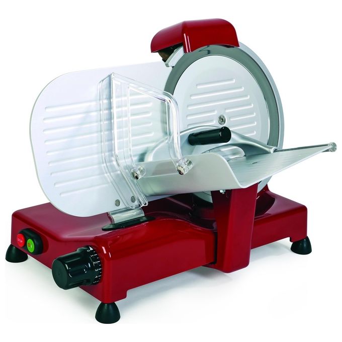 RGV VINTAGE 250 Affettatrice Elettrica Lama 25 cm 140 W Lama Acciaio Inox Affilatoio Fisso colore Rosso